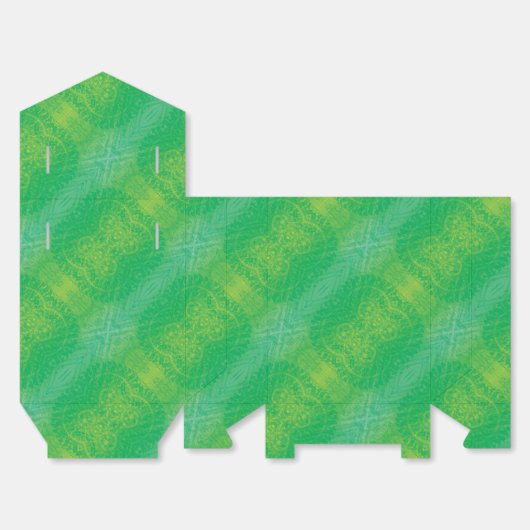 aanvaarding | Geel Groen Blauw Boho Medallions Bedankdoosjes (Ongevouwen)