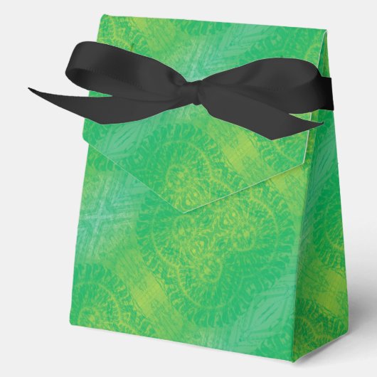 aanvaarding | Geel Groen Blauw Boho Medallions Bedankdoosjes (Voorkant)