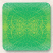 aanvaarding | Geel Groen Blauw Boho Medallions Bier Onderzetter (Voorkant)