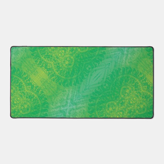 aanvaarding | Geel Groen Blauw Boho Medallions Bureaumat (Voorkant)