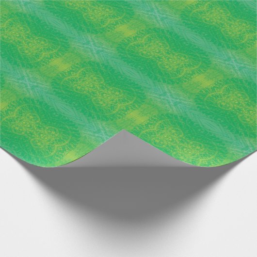 aanvaarding | Geel Groen Blauw Boho Medallions Cadeaupapier (Hoek)