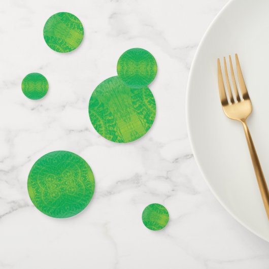 aanvaarding | Geel Groen Blauw Boho Medallions Confetti (Groep)