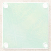 aanvaarding | Geel Groen Blauw Boho Medallions Glazen Onderzetter (Achterkant)