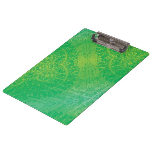 aanvaarding | Geel Groen Blauw Boho Medallions Klembord (Gekanteld)