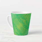 aanvaarding | Geel Groen Blauw Boho Medallions Latte Mok (Linkerhoek)