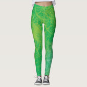 aanvaarding | Geel Groen Blauw Boho Medallions Leggings (Voorkant)