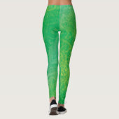 aanvaarding | Geel Groen Blauw Boho Medallions Leggings (Achterkant)