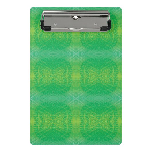 aanvaarding | Geel Groen Blauw Boho Medallions Mini Klembord (Voorkant)