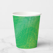 aanvaarding | Geel Groen Blauw Boho Medallions Papieren Bekers (Achterkant)