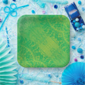 aanvaarding | Geel Groen Blauw Boho Medallions Papieren Bordje (Feest)