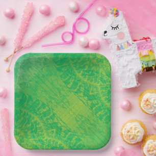 aanvaarding   Geel Groen Blauw Boho Medallions Papieren Bordje