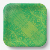 aanvaarding | Geel Groen Blauw Boho Medallions Papieren Bordje (Voorkant)