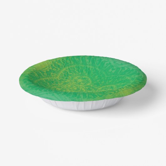 aanvaarding | Geel Groen Blauw Boho Medallions Papieren Kommen (Gebogen)