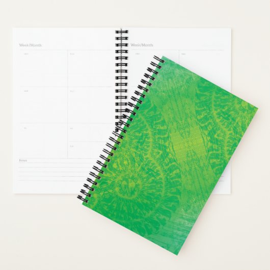 aanvaarding | Geel Groen Blauw Boho Medallions Planner (Display)