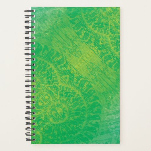 aanvaarding | Geel Groen Blauw Boho Medallions Planner (Voorkant)