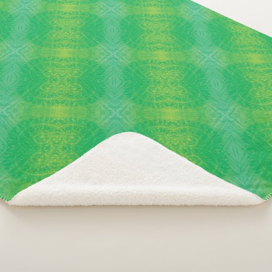 aanvaarding | Geel Groen Blauw Boho Medallions Sherpa Deken (3/4)