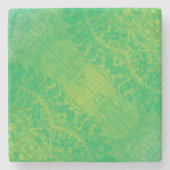 aanvaarding | Geel Groen Blauw Boho Medallions Stenen Onderzetter (Voorkant)