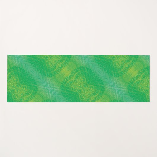 aanvaarding | Geel Groen Blauw Boho Medallions Yogamat (Voorkant (horizontaal))