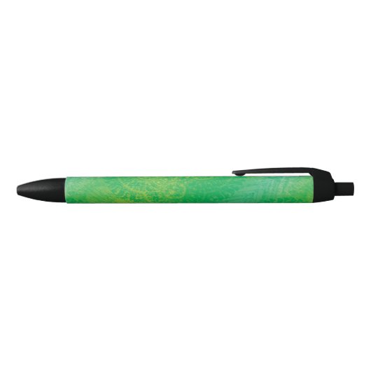 aanvaarding | Geel Groen Blauw Boho Medallions Zwarte Inkt Pen (Bovenkant)