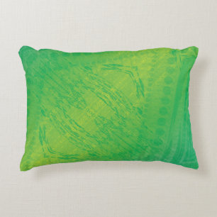 aanvaarding Geel Groen Blauw Shibori patroon Accent Kussen