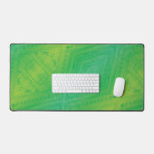 aanvaarding | Geel Groen Blauw Shibori patroon Bureaumat (Keyboard & Muis)