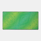 aanvaarding | Geel Groen Blauw Shibori patroon Bureaumat (Voorkant)