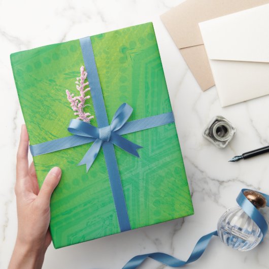 aanvaarding | Geel Groen Blauw Shibori patroon Cadeaupapier (Geschenken)