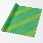 aanvaarding | Geel Groen Blauw Shibori patroon Cadeaupapier (Uitgerold)