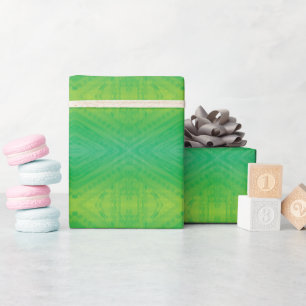 aanvaarding   Geel Groen Blauw Shibori patroon Cadeaupapier