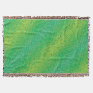 aanvaarding   Geel Groen Blauw Shibori patroon Deken