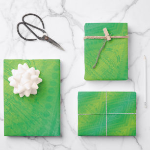 aanvaarding   Geel Groen Blauw Shibori patroon Inpakpapier Vel