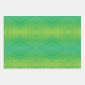 aanvaarding | Geel Groen Blauw Shibori patroon Inpakpapier Vel (Voorkant)