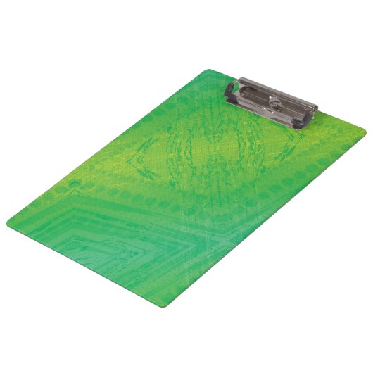 aanvaarding | Geel Groen Blauw Shibori patroon Klembord (Gekanteld)