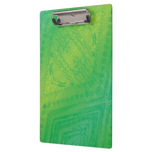 aanvaarding | Geel Groen Blauw Shibori patroon Klembord (Links)