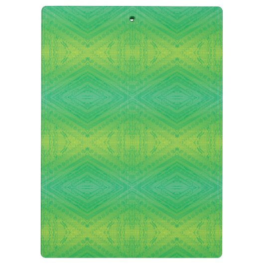 aanvaarding | Geel Groen Blauw Shibori patroon Klembord (Achterkant)