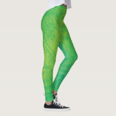 aanvaarding | Geel Groen Blauw Shibori patroon Leggings (Rechts)