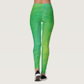 aanvaarding | Geel Groen Blauw Shibori patroon Leggings (Achterkant)