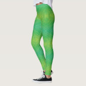 aanvaarding | Geel Groen Blauw Shibori patroon Leggings (Links)