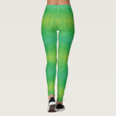 aanvaarding | Geel Groen Blauw Shibori patroon Leggings (Achterkant)
