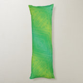 aanvaarding | Geel Groen Blauw Shibori patroon Lichaamskussen (Achterkant (Verticaal))