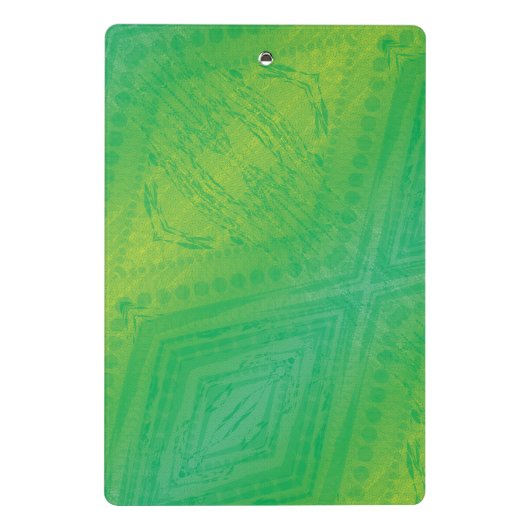 aanvaarding | Geel Groen Blauw Shibori patroon Mini Klembord (Achterkant)