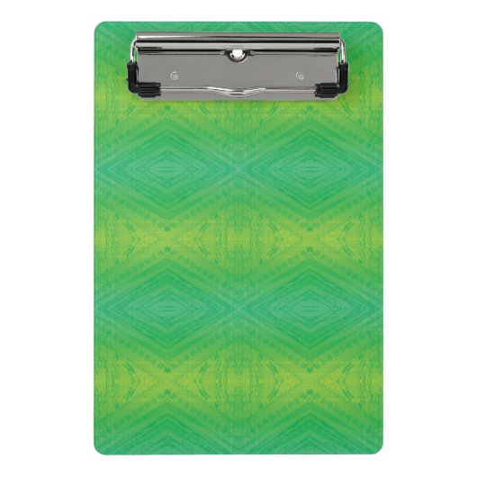 aanvaarding | Geel Groen Blauw Shibori patroon Mini Klembord (Voorkant)