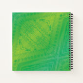 aanvaarding | Geel Groen Blauw Shibori patroon Notitieboek (Achterkant)