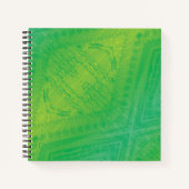 aanvaarding | Geel Groen Blauw Shibori patroon Notitieboek (Voorkant)