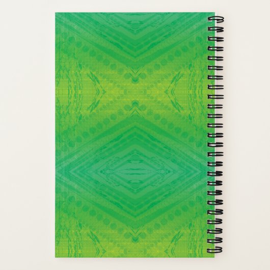 aanvaarding | Geel Groen Blauw Shibori patroon Notitieboek (Achterkant)