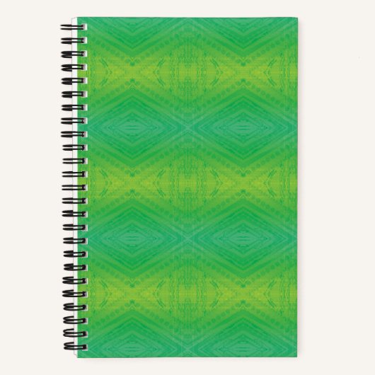 aanvaarding | Geel Groen Blauw Shibori patroon Notitieboek (Voorkant)