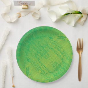 aanvaarding Geel Groen Blauw Shibori patroon Papieren Bordje