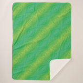 aanvaarding | Geel Groen Blauw Shibori patroon Sherpa Deken (Voorkant)