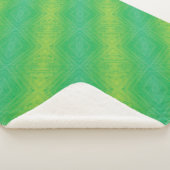 aanvaarding | Geel Groen Blauw Shibori patroon Sherpa Deken (3/4)