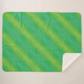 aanvaarding | Geel Groen Blauw Shibori patroon Sherpa Deken (Voorkant (horizontaal))